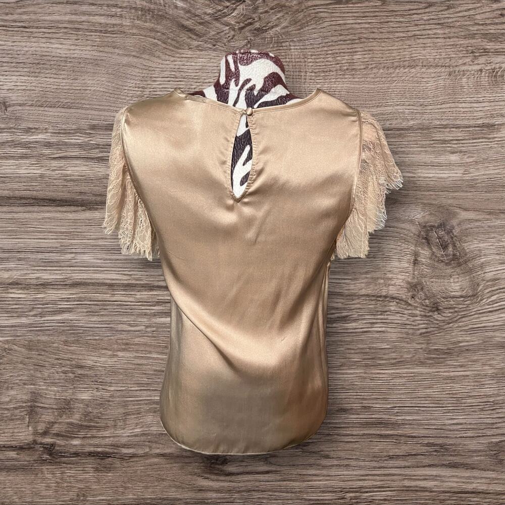 CAMI NYC Silk & Lace Cap Sleeve Blouse Top Size XS - Picture 3 of 8